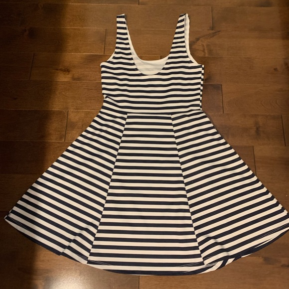 H&M Divided Sundress (stripped navy blue and white) - Picture 2 of 2